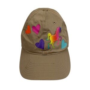 Nike Heritage86 Dri-FIT Adult Unisex Golf Cap Tan Rainbow Unicorn Hearts